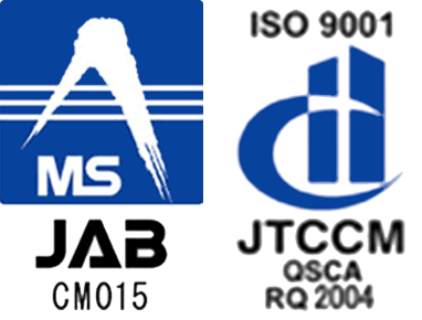MS JAB CM015 and ISO9001